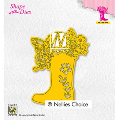 Nellie's Choice Shape Die - Boot With Flowers